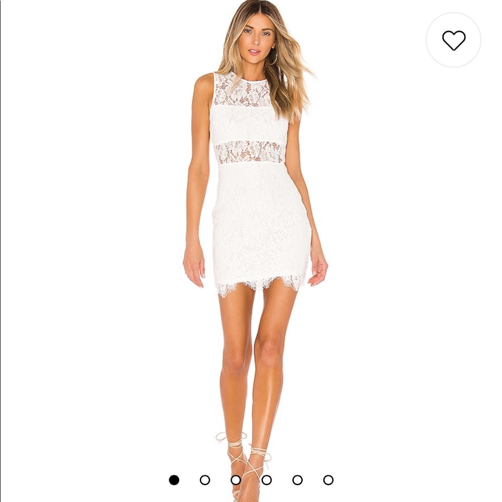 Revolve white lace mini dress. Size XS